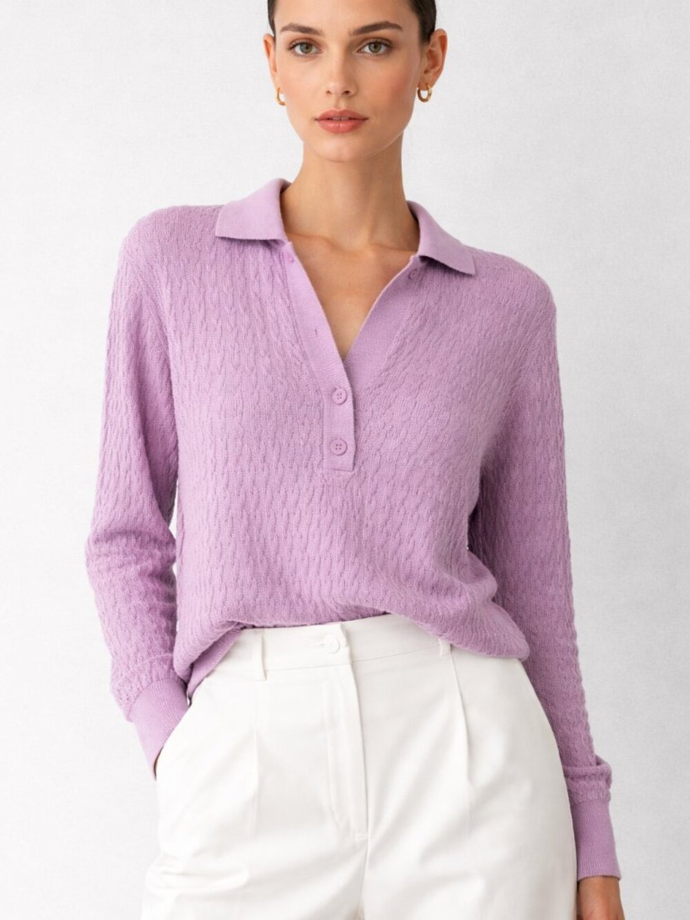 Joe Fresh Textured Knit Polo Sweater